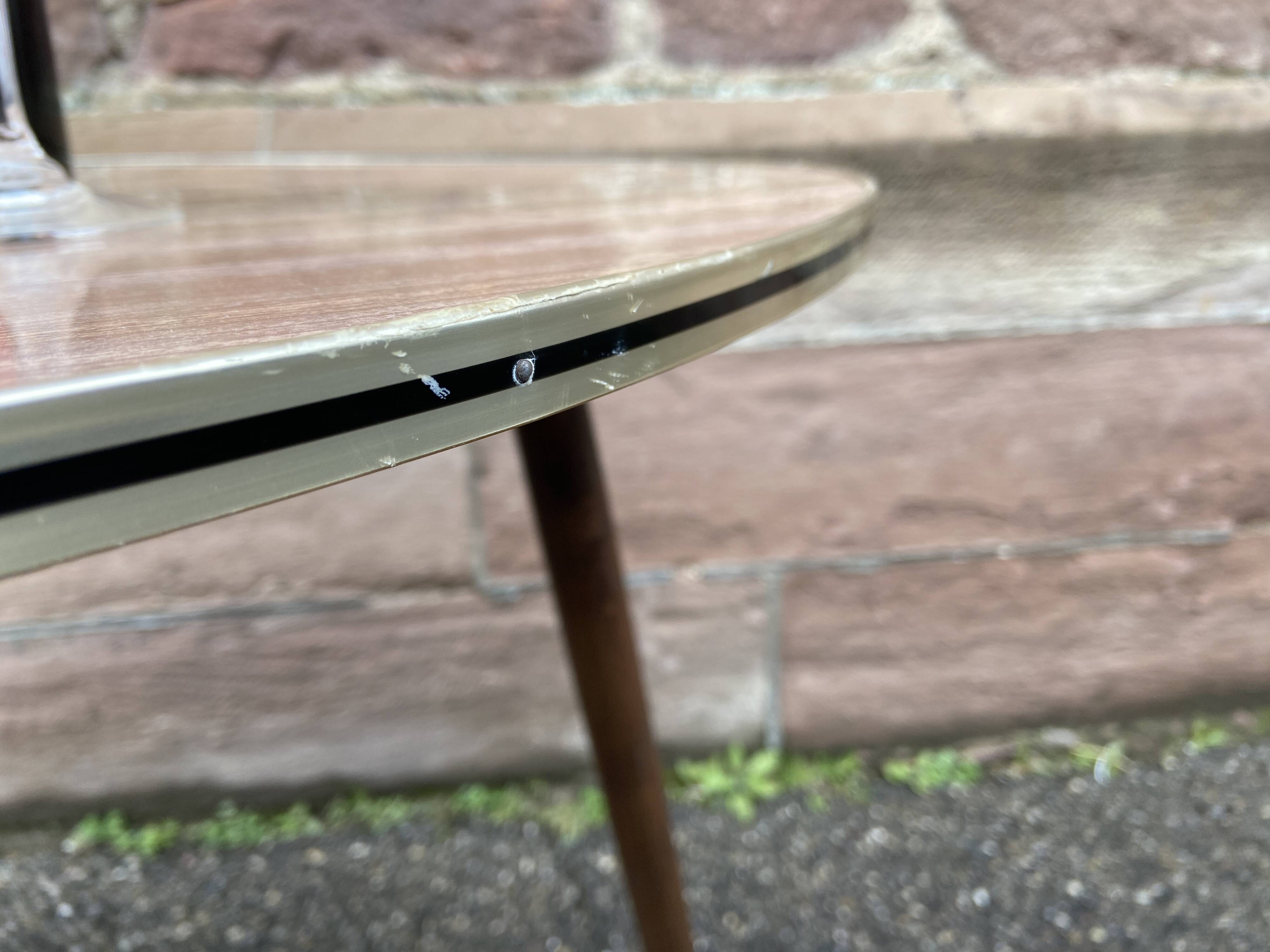 Vintage French Formica cocktail coffee table 1960 bohemian decor