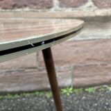 Table basse cocktail formica française vintage 1960 déco bohème