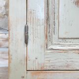 Furniture two body showcase, around 1900.