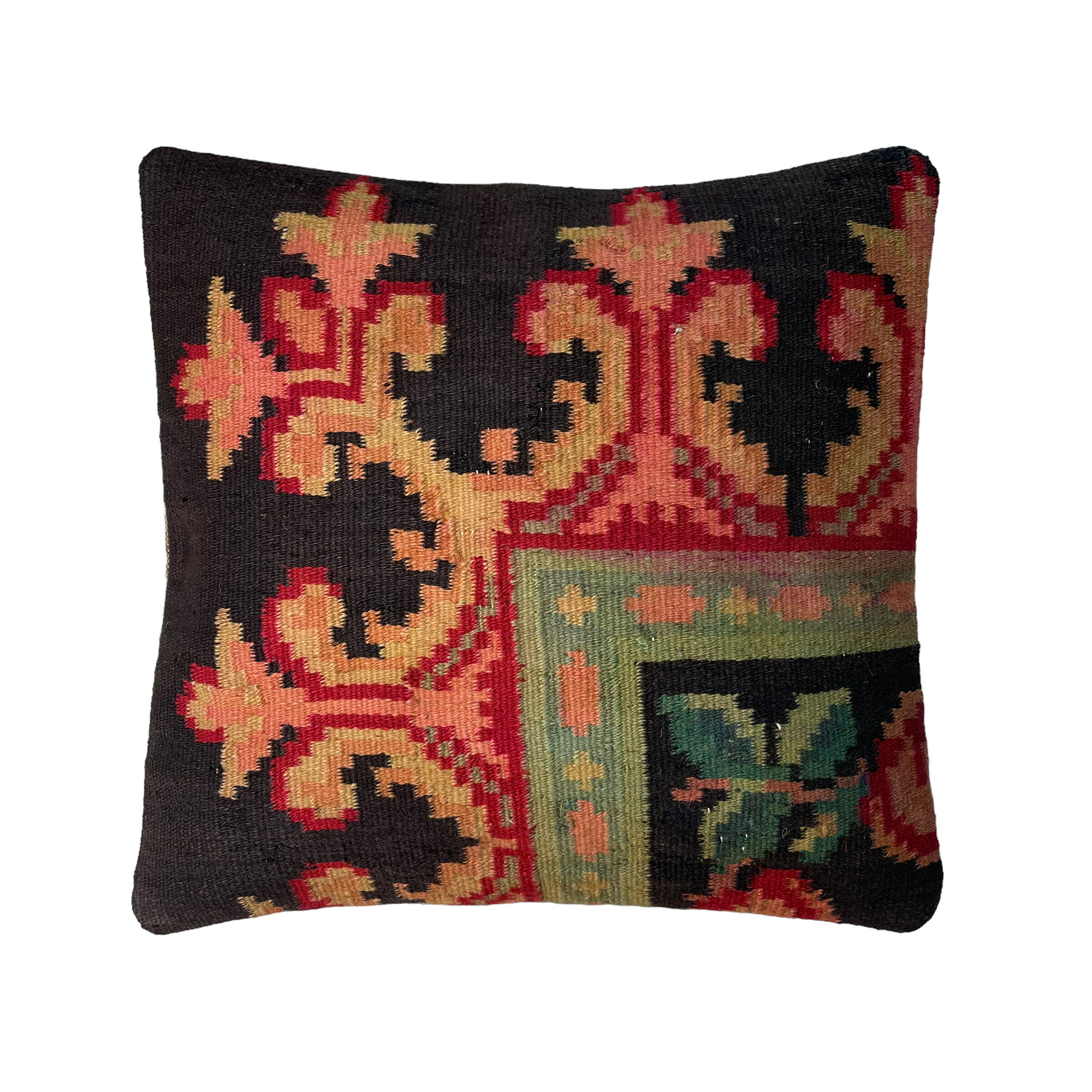 Vintage turkish kilim cushion cover 40x40cm