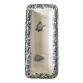 Porte savon ancien terre de fer papillons