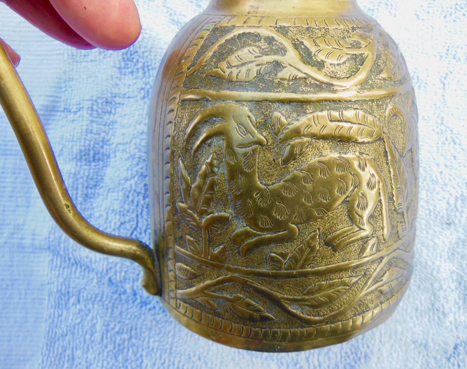 Copper pourer persian qajar calligraphy -islamic art