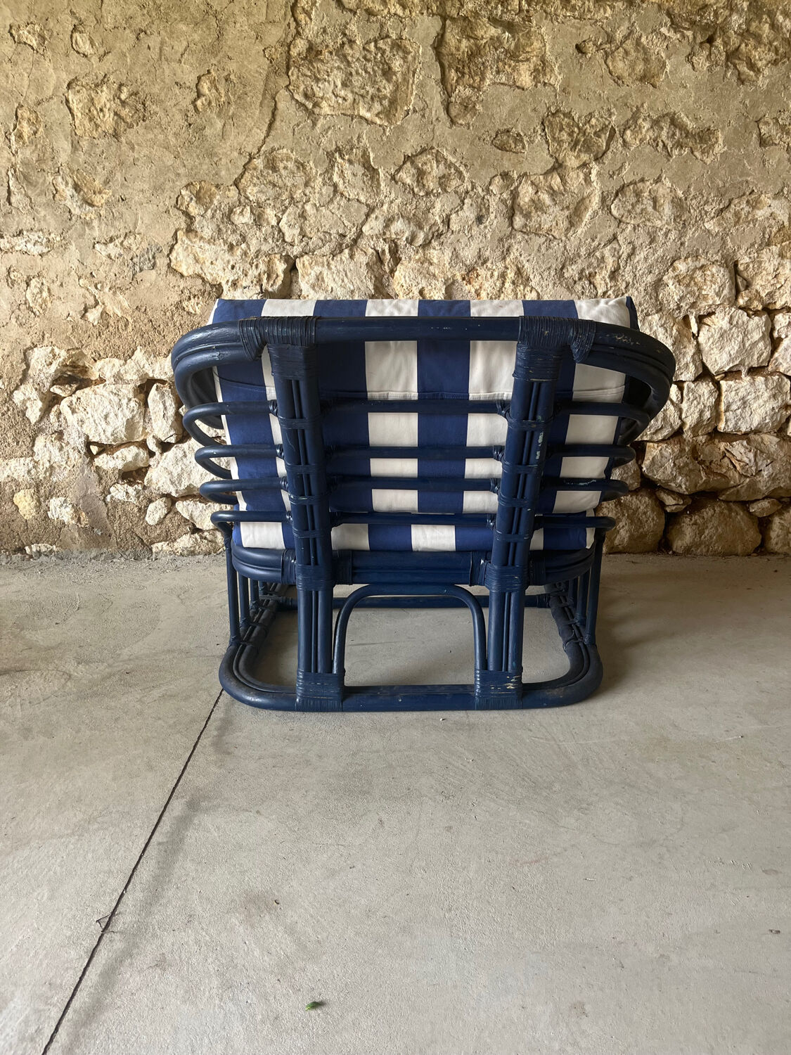Pair of rattan armchairs 60s
