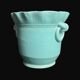 Turquoise ceramic cache pot signed Yvon Roy circa 1950