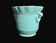 Turquoise ceramic cache pot signed Yvon Roy circa 1950