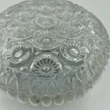 Molded glass ceiling light with relief