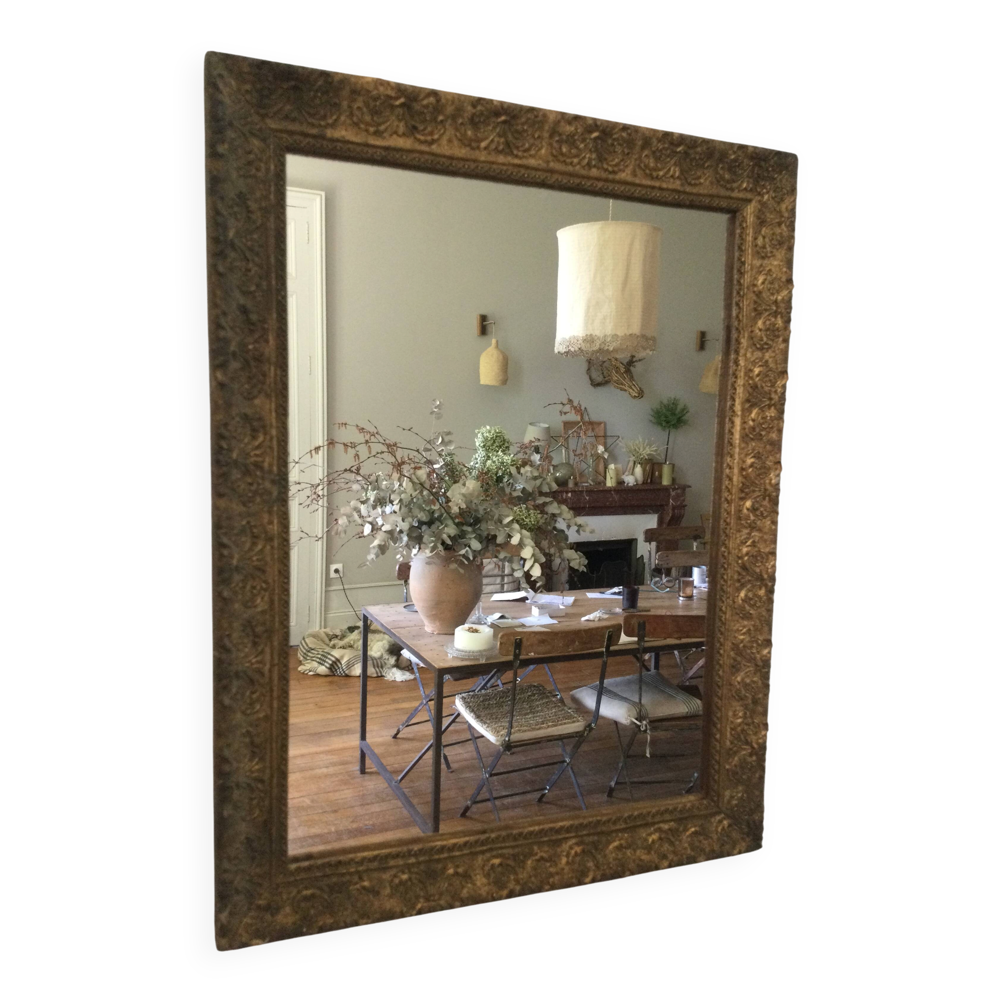 Antique gold mirror