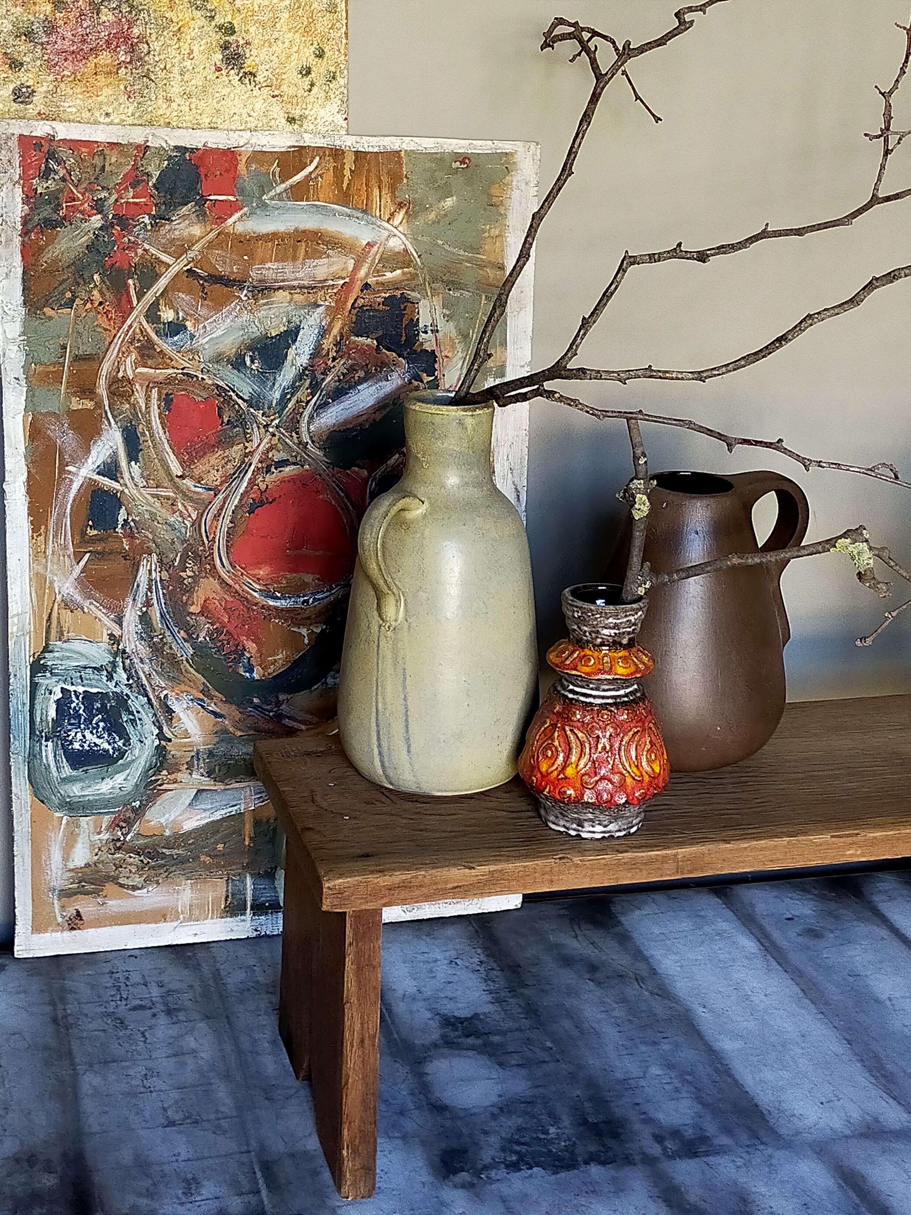Booster bench Reconstruction in raw solid oak