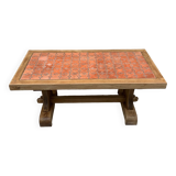 Wooden coffee table and tiles