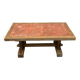 Table basse bois et tomettes