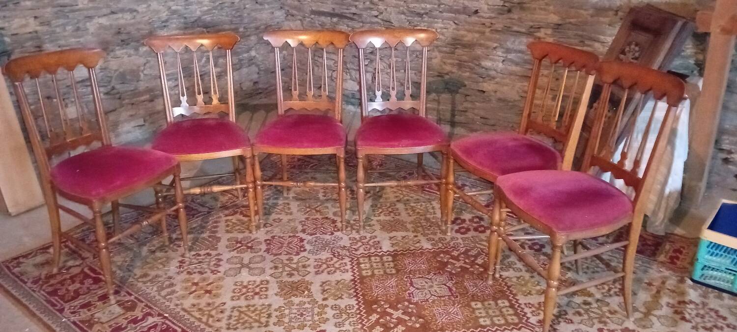 6 chaises fin 19 ème,début 20 ème