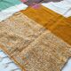 Moroccan Berber Kilim carpet ecru with colorful flats 284x184cm