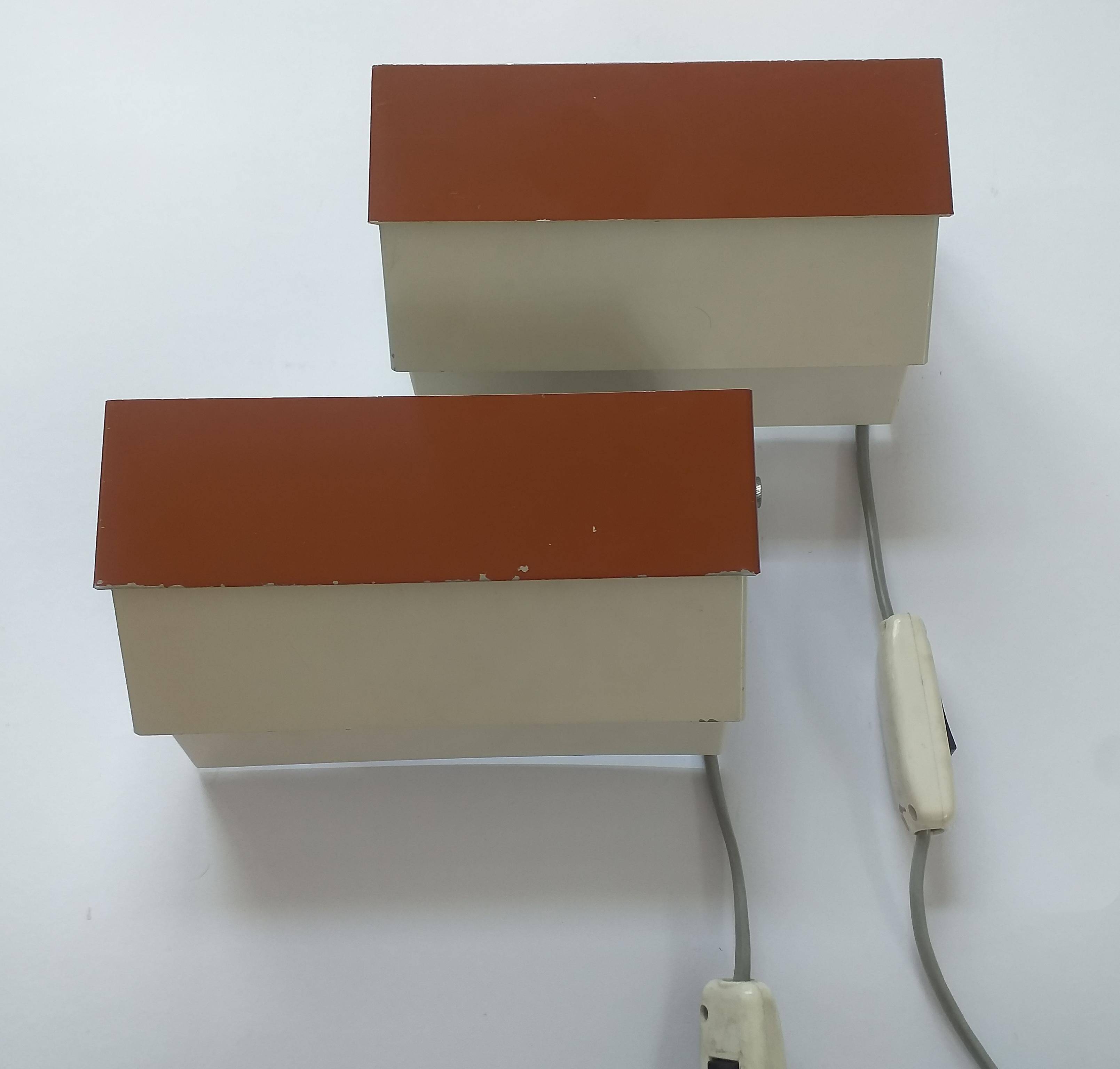 Pair of Midcentury Wall Lamps Napako, 1970s