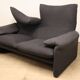 “Maralunga” sofa by Vico Magistretti for Cassina in tweed