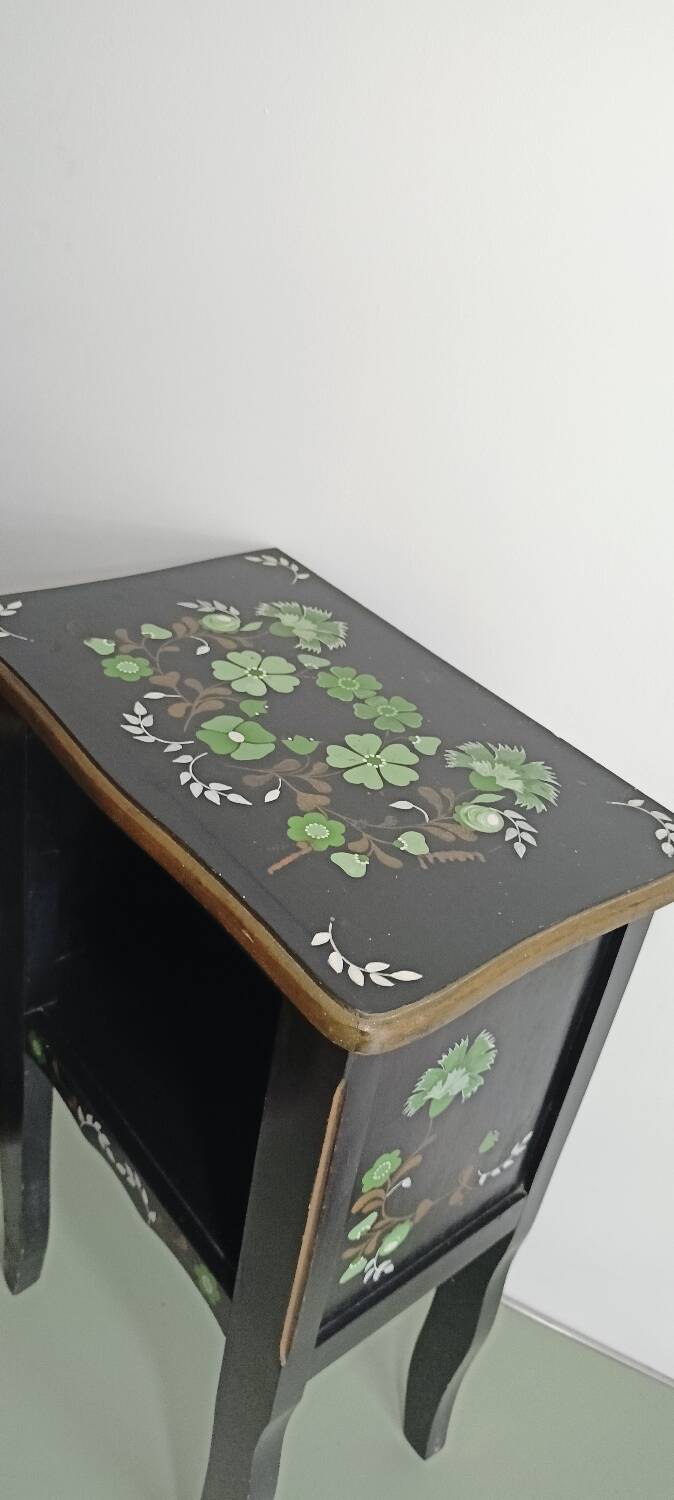 Vintage floral pattern bedside table