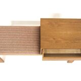 Scandinavian oak telephone bench, Sweden, 1960