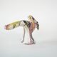Ceramic bird sculpture, Italian design, 1970s, manufacturer: F. Ferroni
