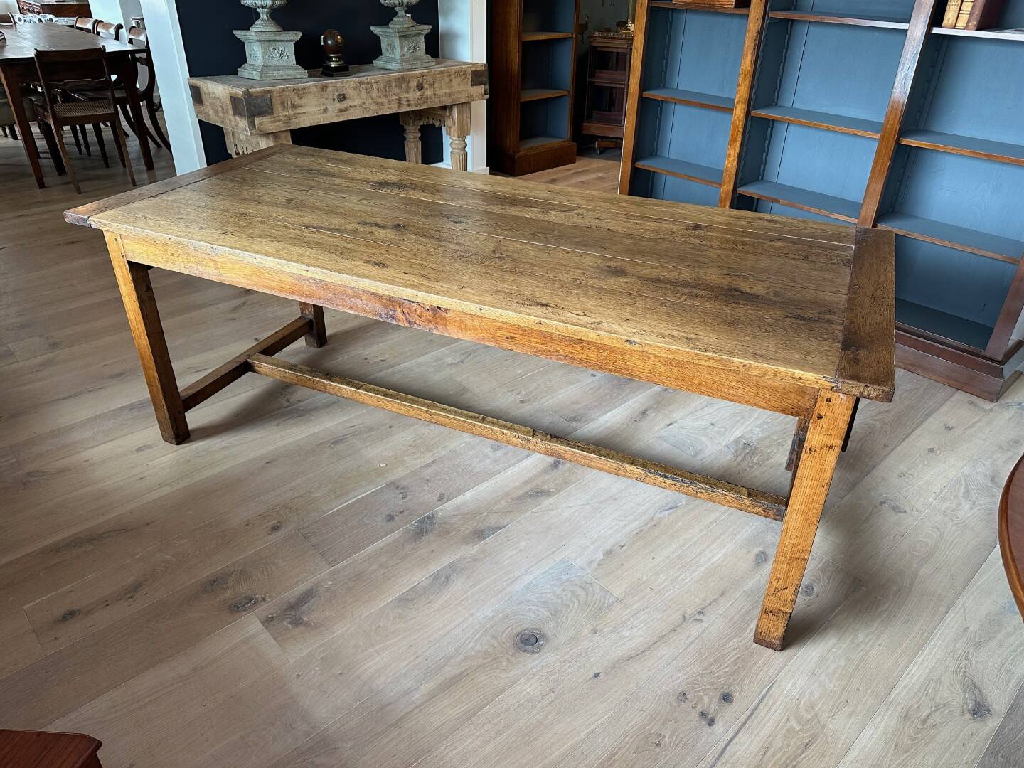 Table de ferme antique en chêne