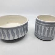 Roger Capron French Riviera Vintage Ceramic Bowl and Mug 1950/60 (set of 2)