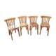 Suite of four foot bistro chairs with hoops / vintage 40s-50s