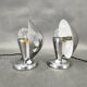 Pair Bauhaus Chrome Adjustable Table Lamps, 1930s Czechoslovakia