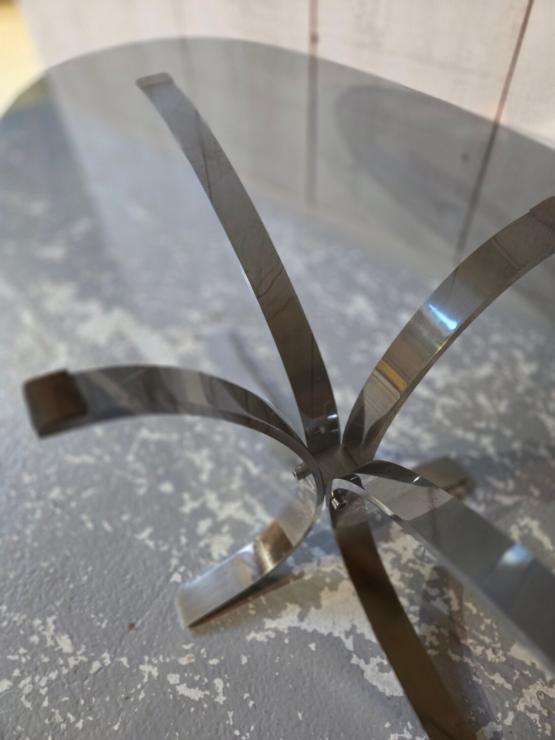Glass coffee table