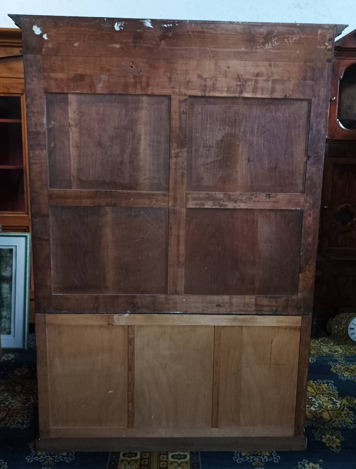 Vintage painted wooden bookshelf