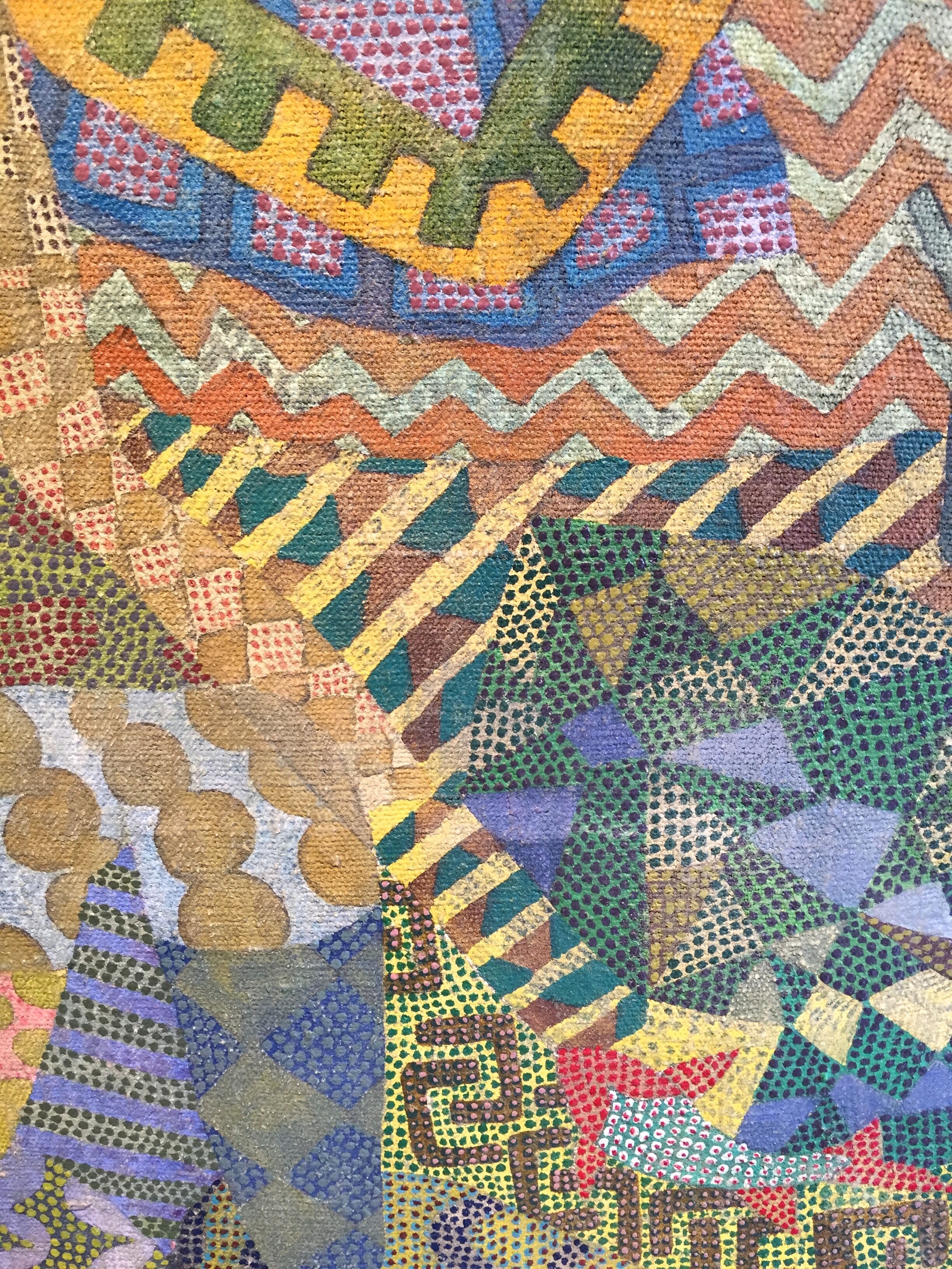 Post-pointillist painting, 60's signed M. d'Estienny