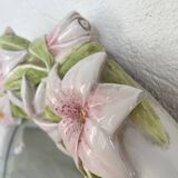 Italian style ceramic flower mirror
