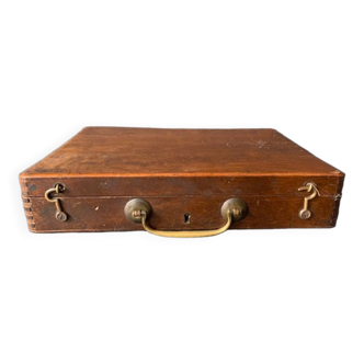 Valise ancienne, boite de peintre en bois , mallette d'artiste, XIXème
