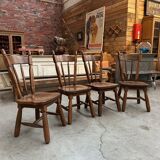 Set of 4 brutalist chairs