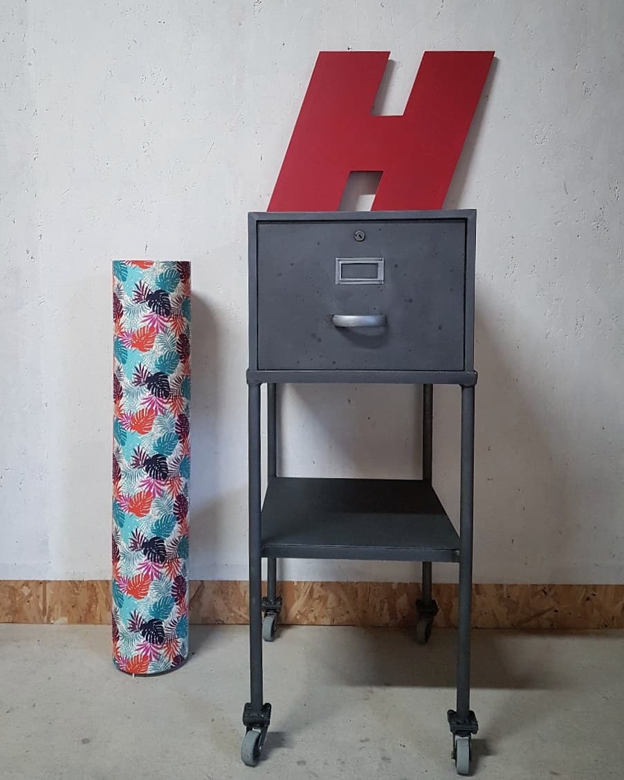 Industrial storage furniture on wheels