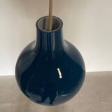 Peill and Putzler mid century vintage blue glass pendant chandelier