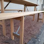 Table and folding benches of bistro guinguette -2m20