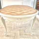 Cherry wood table with marquetry – Louis XV style