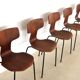 Set of 6 dining chairs model 3103 by Arne Jacobsen
