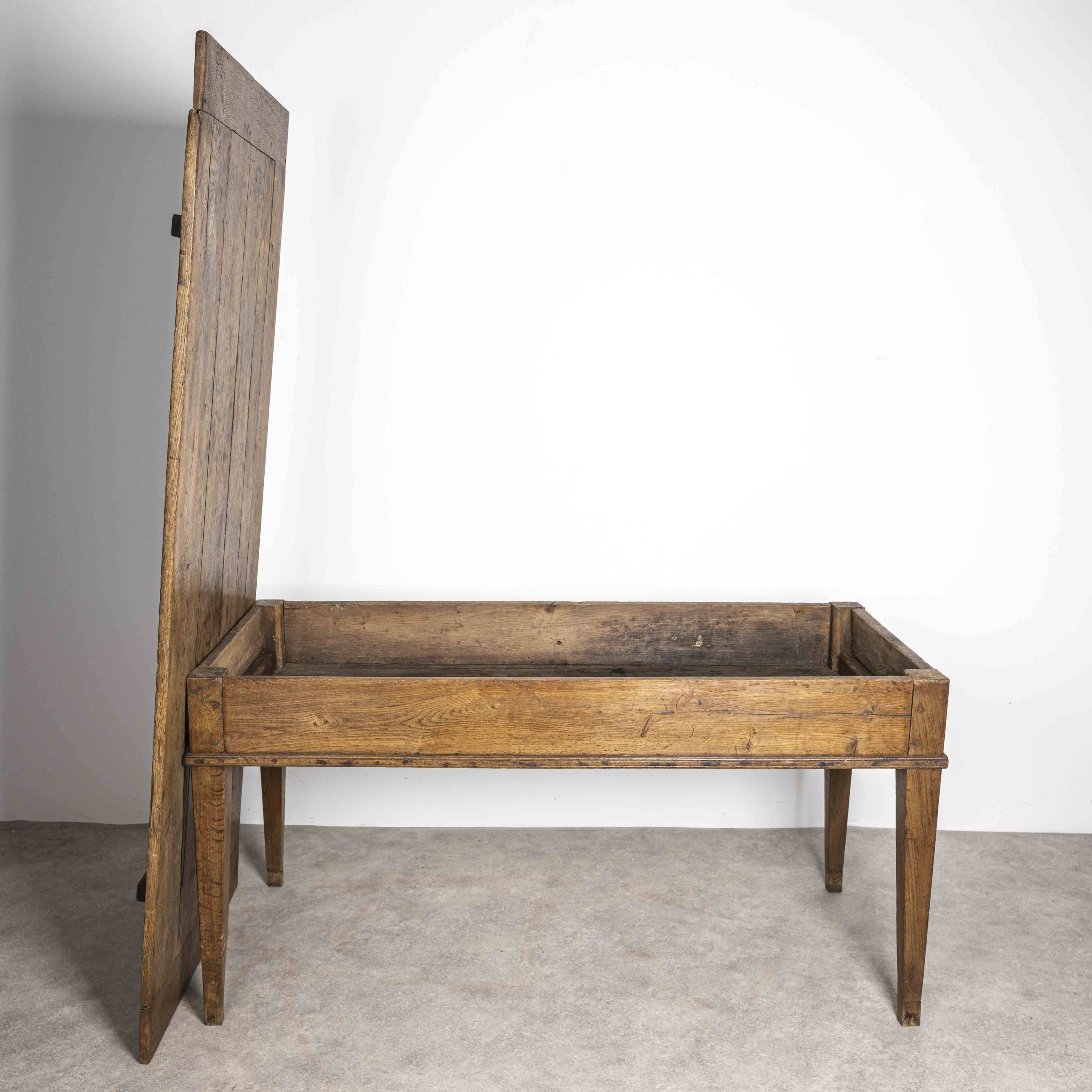 Old wooden farmhouse table