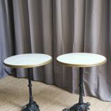 Bistro gueridon "white vein plateau"