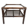 Table d'appoint en bambou, osier et verre des années 1970.