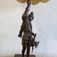 Antique statue lamp "The Hunt Louis XIII" signed LSF