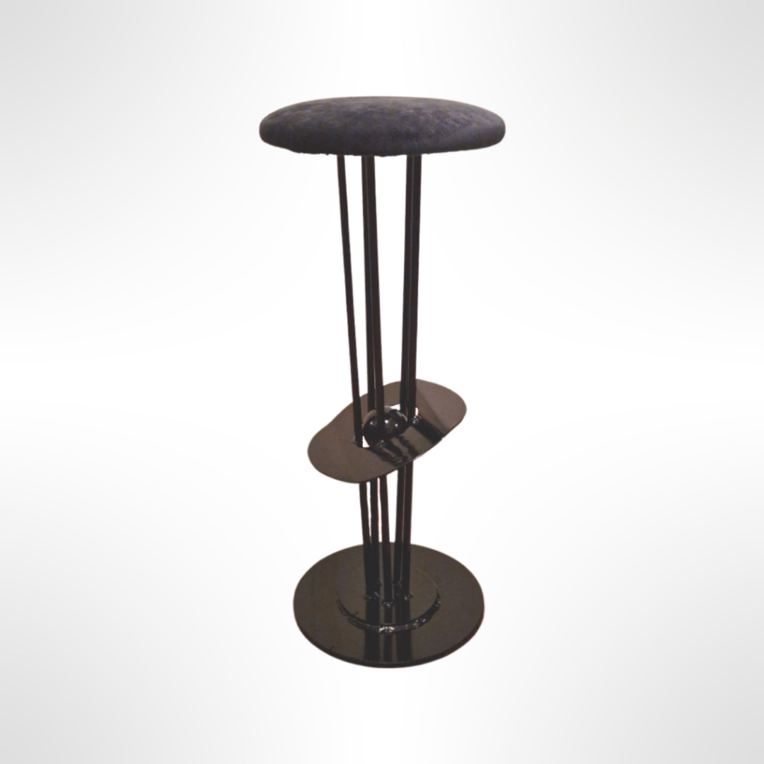 Metal post modern bar stools set of 4, Belgium 1980s
