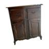 Black wooden cabinet with four doors. Width 100cm depth 52cm height 118cm