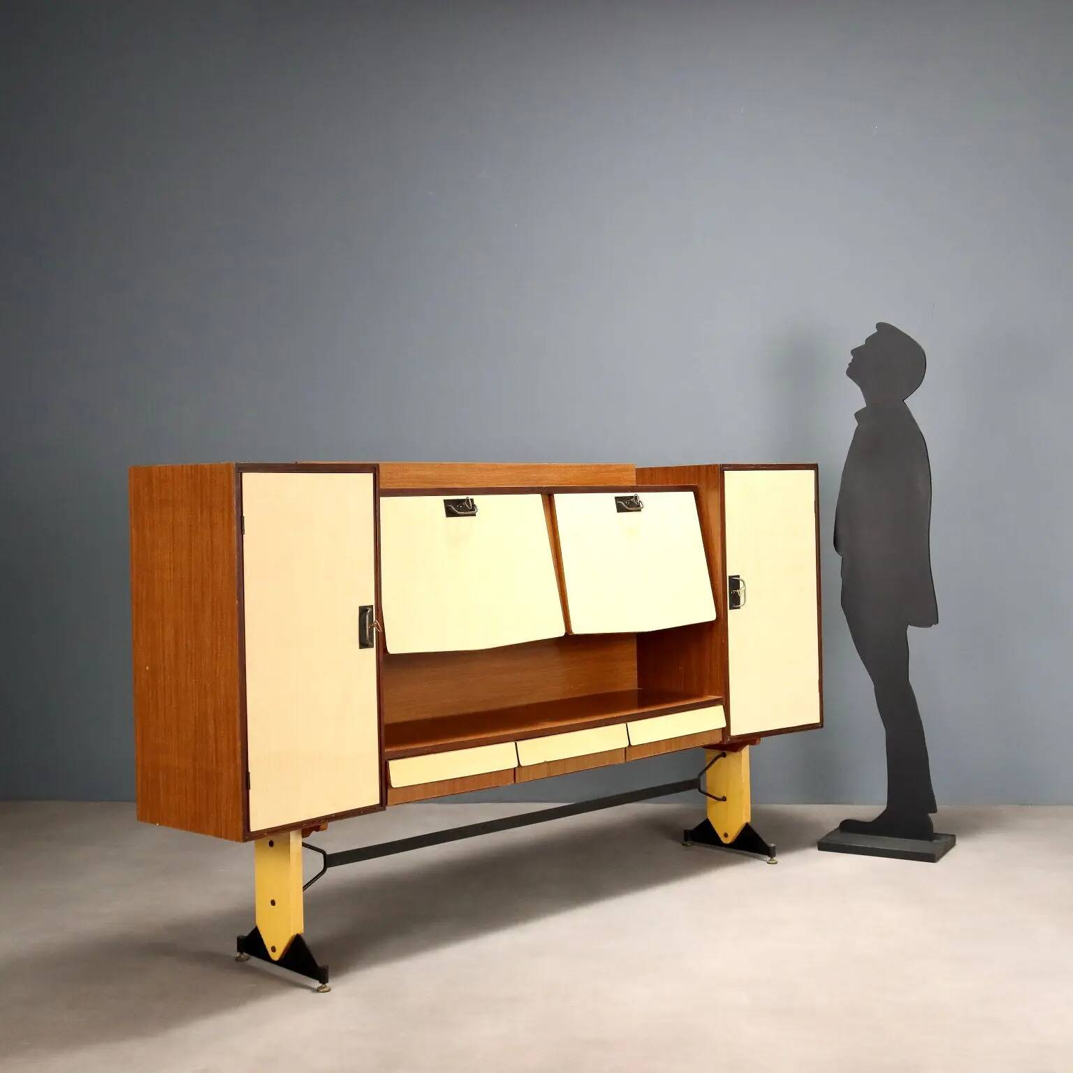 Vintage two-tone laminate sideboard, design, Italy, 1960s