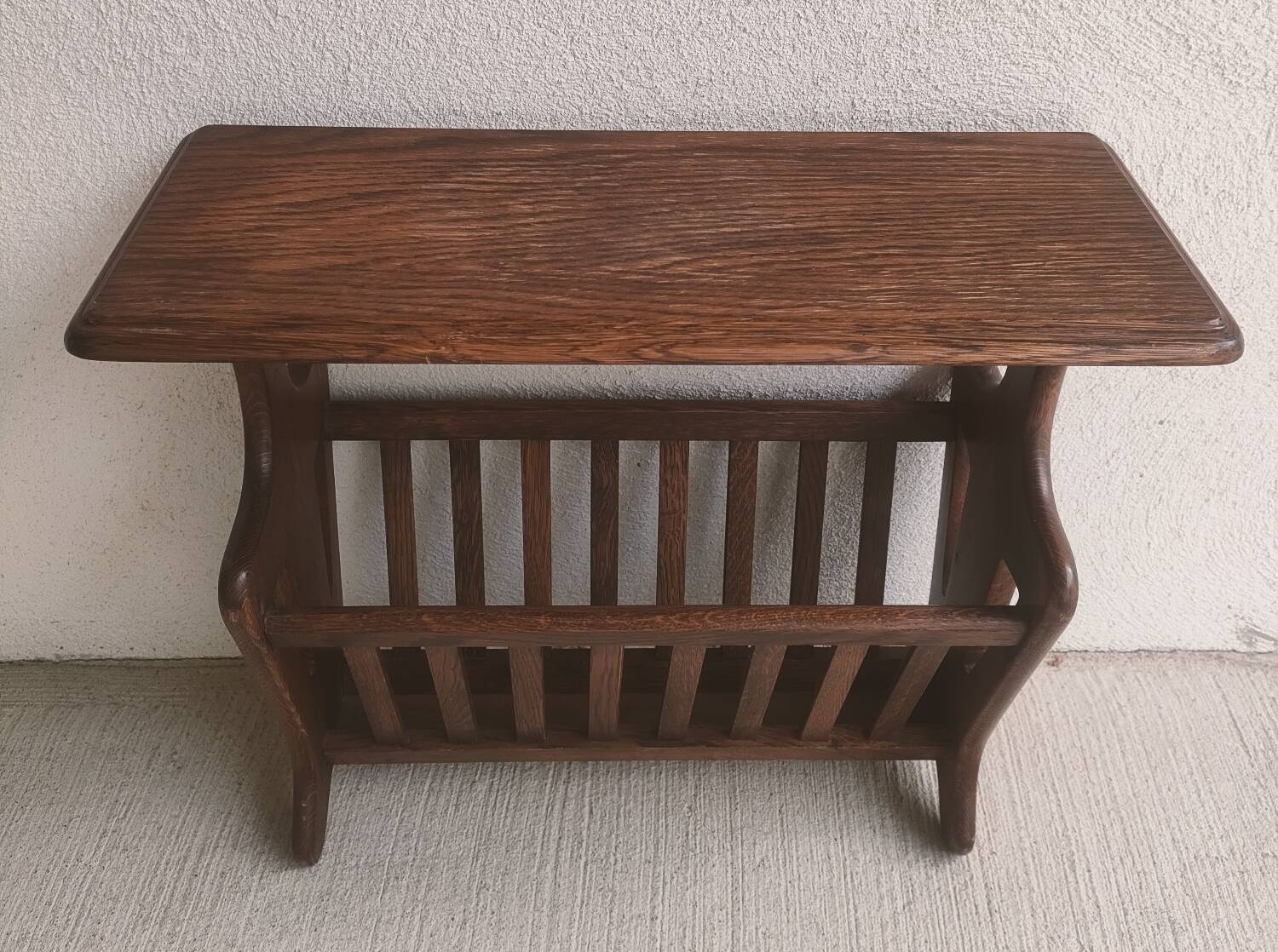 Vintage wooden magazine rack