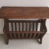 Vintage wooden magazine rack