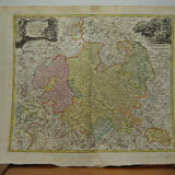 German Geographical Map Germany 18th century by Hesse J B Homann