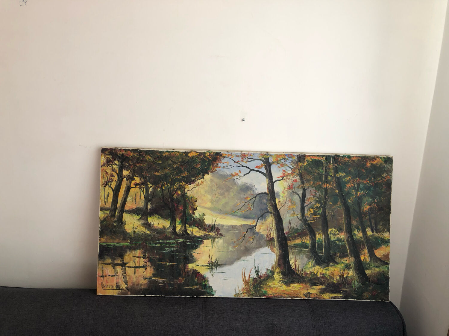 Oil on canvas autumn landscape