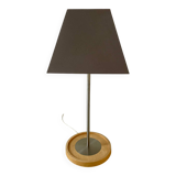 Vintage ikea basisk wood and steel lamp 1990