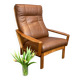 Lounge chair by Grete Jalk for Glostrup, teak and leather, 1960s