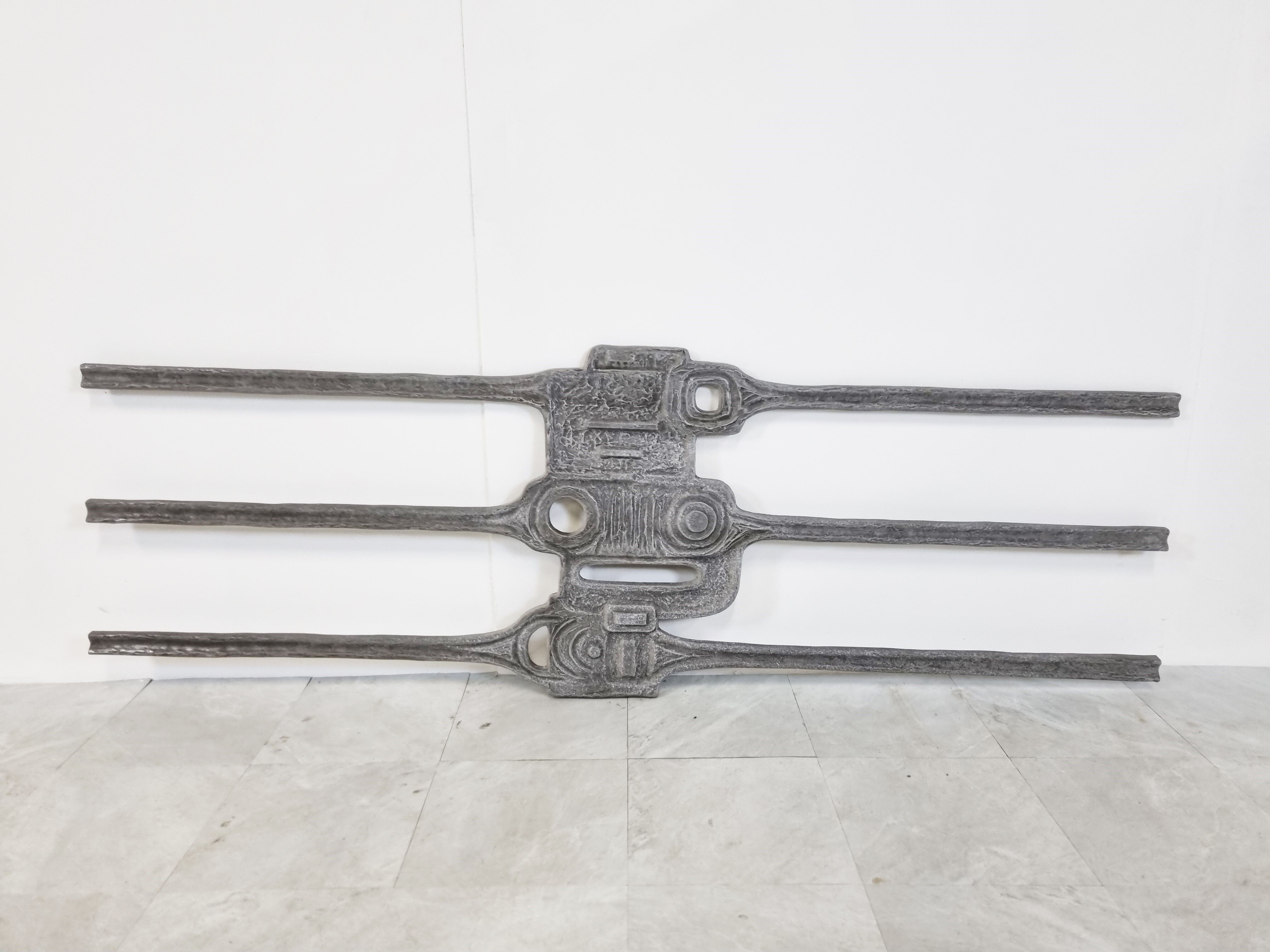 Brutalist wall sculpture, 1970s
